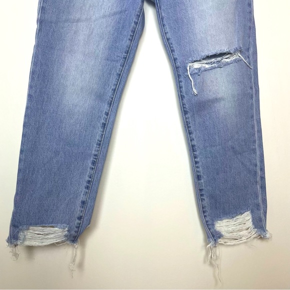 Insane Gene NWT Women’s High Waist Slim Tapered Blue Jeans Distressed Size 7 Y2K - Picture 4 of 13